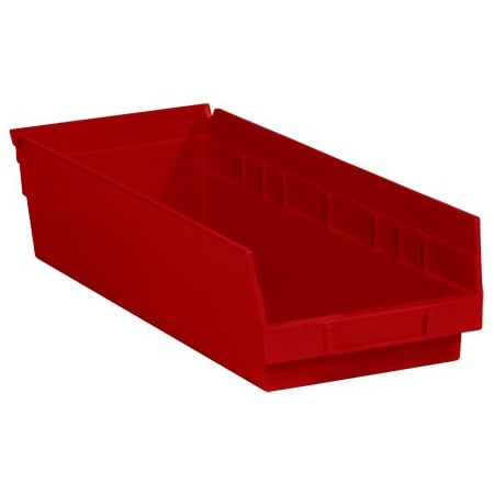 Bsc Preferred 17-7/8 x 6 5/8 x 4'' Red Plastic Shelf Bin Boxes, 20PK BUY00013206